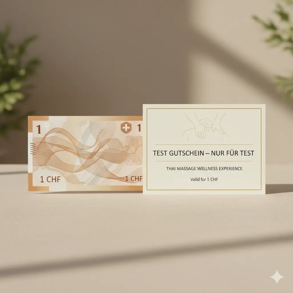 TEST Gutschein Thai-Massage 1 CHF (EINS)